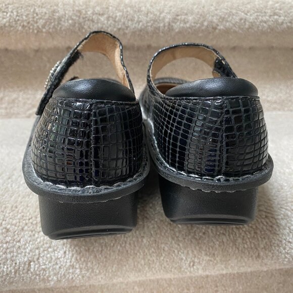 Alegria Paloma Black Dazzler Shoe Mary Jane  School Size 38  US 7 FREE Jacket - Picture 4 of 11
